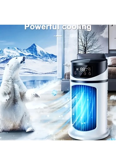 Motion003 Beyaz Taşınabilir Klima Nemlendirici Fan Usb Soğutucu 3ü 1 Arada Ofis Ve Ev Kullanımı Hava Koşullandırıcı