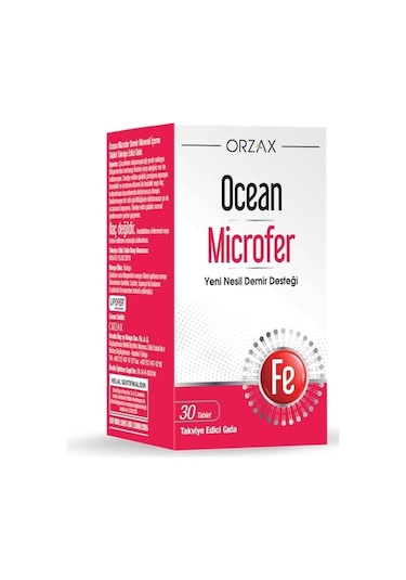Ocean Microfer Takviye Edici Gıda 30 Tablet