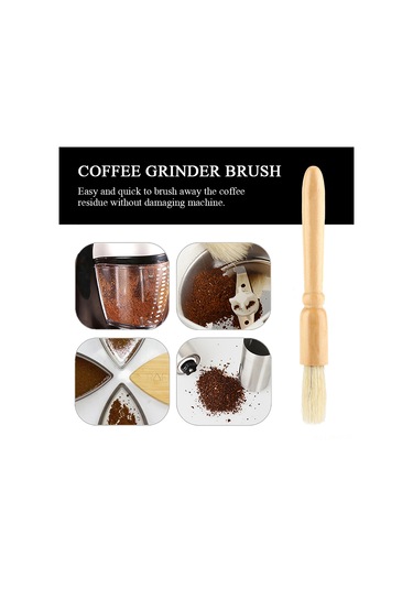 Hangfox Kahve Değirmeni Temizleme Fırçası - Doğal Tüylü, Ahşap Saplı, Kalıntıları Hızlıca Temizler, Makineyi Korumak Diğer