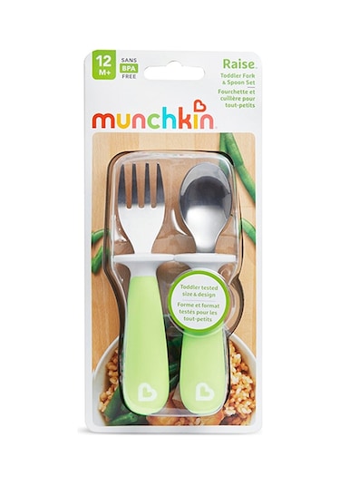 Munchkin Çocuk Çatal & Kaşık Seti 12+ Ay Yeşil 2'li Yeşil