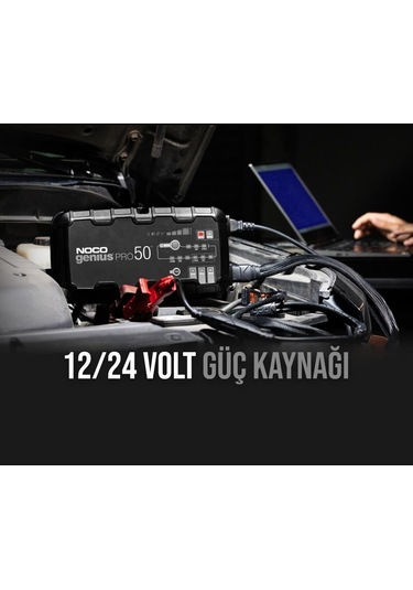 Noco Genıuspro50 6v/12v/24v 1000a Akıllı Akü Şarj Ve Akü Bakım/desülfatör/power Supply Fr Genıuspro50