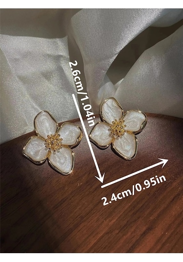 Flybuy Ebegümeci Bırakılan Sır Kız Fransız Küpe Kadınlar İçin 1.50 Cm-gümüş, Moda Stil, Huanzhi Marka Gümüş