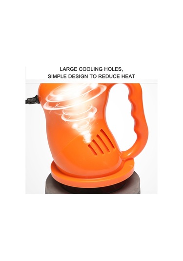 Springsun 12v Elektrikli Araba Cila Ve Parlatma Makinesi, Abs Ve Metal, 40w, 2.6m Kablolu, Tüm Otomobiller İçin Bakım Aleti Turuncu