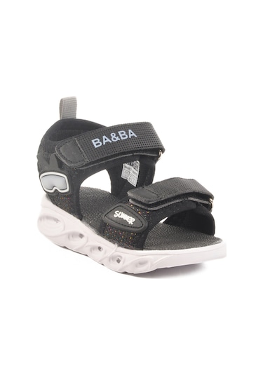 Siyah Cırtlı Işıklı Kız Bebek Sandalet 018127 B Siyah Siyah Cırtlı Işıklı Kız Bebek Sandalet 018127 B Siyah