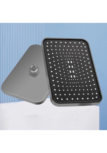 Siyah Yağmur Biçimli Duş Başlığı Yüksek Basınçlı Paslanmaz Çelik Yağış Duş Başlığı Büyük Şelale Banyo Kare Duş Başlığı Duş Severler İçin Siyah