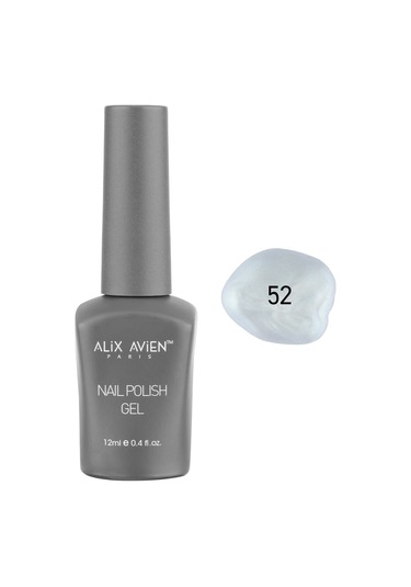 Alix Avien İnci Beyaz Kalıcı Oje 52-yoğun Renk Veren Jel Oje 12 Ml-nail Uv Gel Polish 52