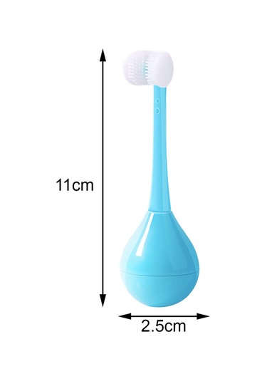 Dolıty Çocuklar Üç Taraflı Diş Fırçası Yenilik Mavi