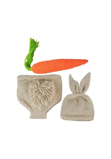 Yeni Doğan Bebek Tuhla Ve Pantolon Fotoğraf Seti Pembe Beyaz