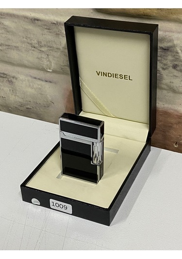 Vindiesel Marka Düz Siyah Gri Renk Gazlı Model Kişiye Özel Çakmak