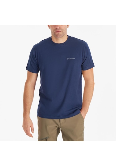 Columbia Cs0282 Csc M Basic Sm Logo Brushed Ss Tee Erkek T Shirt 26721 Koyu Lacivert