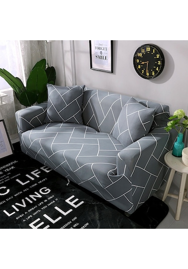 Mufunye Çok Renkli Polyester Kanepe Kılıfı - 1-4 Kişilik Boyut Seçenekleri Göl Mavisi