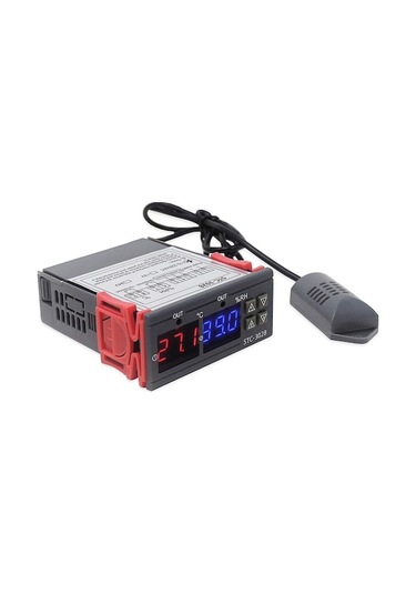 Stc-3028 Dijital Sıcaklık Nem Kontrol Cihazı -110-220v, Röle Çıkışı, Entegre Sensörlü Isıtma Soğutma Regülatörü