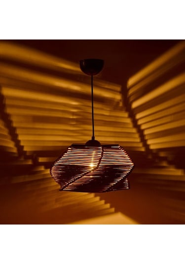 Safir Light Grata Tekli Avize - Eskitme - 18x18x36 Cm Eskitme