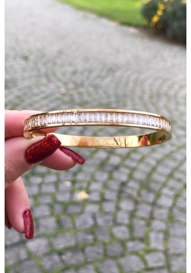 Baget Sıralı Gold Renk Çelik Kelepçe Gold