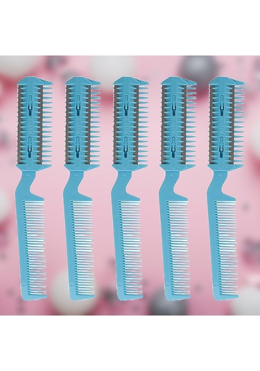 Suntek 5x Jilet Tarak Saç Kesici Çift Kenarlı İnceltme Mavi