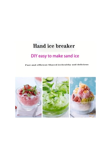 Jialan Taşınabilir El Krank Kar Koni Makinesi Manuel Traşlı Buz Mavi