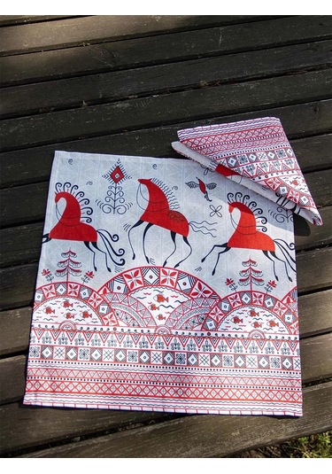 Leohome Rus Tarzı Servis Peçeteleri 449822272 Beyaz