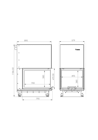 A.Caminetti Crystal 3D 50X70 Eco Şömine Haznesi