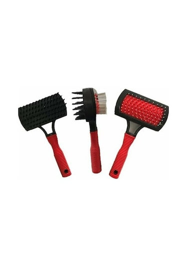 King Pet Products Çift Taraflı Tarak Kırmızı