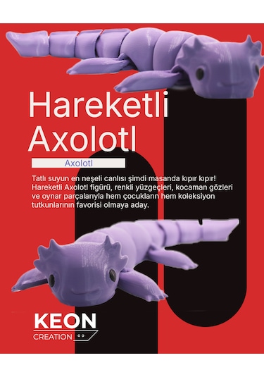 Hareketli Axolotl Figür