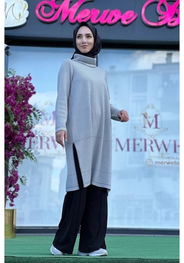 Miss Dalida Triko Tunik Çok Renkli