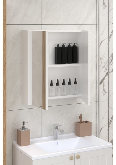 Soft Banyo Üst Dolap,banyo Üst Modül Beyaz