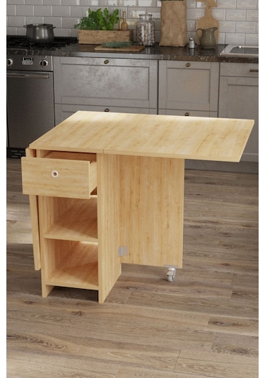 Dekorfim DF01102AC Pratik Katlanır Masa Mutfak ve Yemek Masası