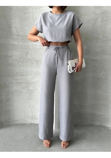 Bluz Pantolon Takım S255057 Gri