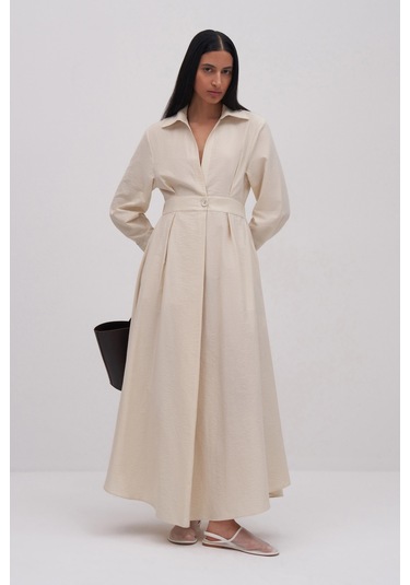 Miha Maxi Elbise Ekru