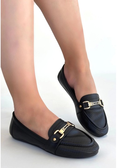 Rain Siyah Cilt Babet Ayakkabı Siyah