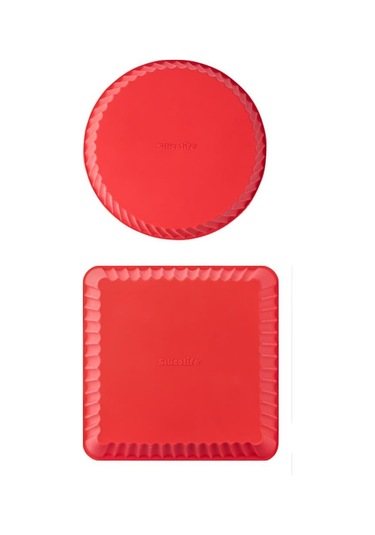 Onikiden Kare ve Yuvarlak Airfryer Silikon Pişirme Kabı Seti 2'li Set 20 CM