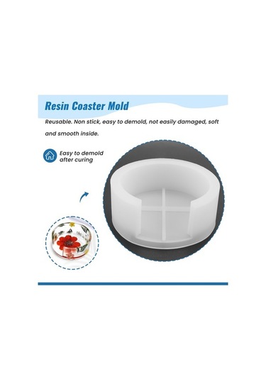 Ulzyvf Silikon Bardak Altlığı Kalıpları 8'li Set, Farklı Tasarımlar Diğer