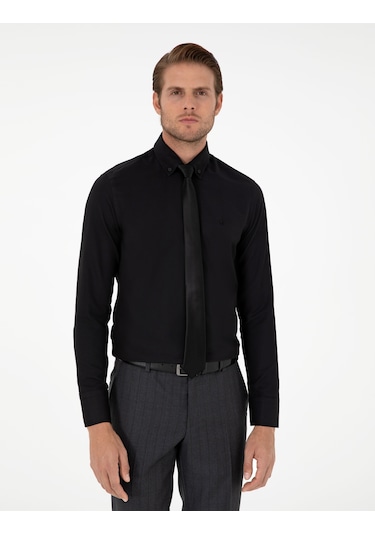 Pierre Cardin Erkek Siyah Gömlek Desenli 50297998-vr046 Siyah