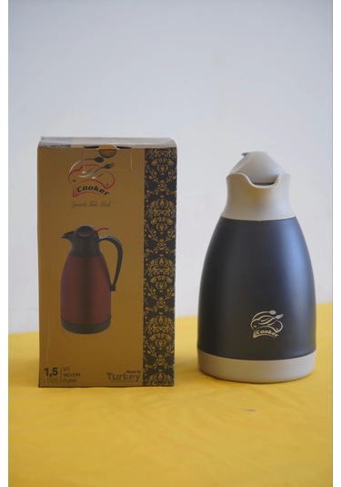Cooker Çelik Termos 1.5 Litre Sürahi Beyaz
