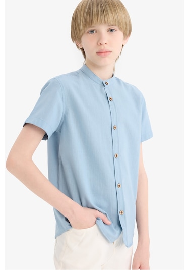 DeFacto Erkek Çocuk Hakim Yaka Kısa Kollu Gömlek F3583A825SMBE760