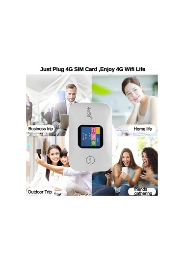 Ximistore9 H807 Taşınabilir 4g Lte Wifi Router, 150mbps Hız, 2100mah Batarya, 10 Kullanıcı Paylaşımı Ve Led Ekranlı