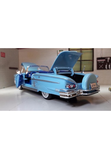 Motormax 1958 Chevrolet Impala Mavi 1/24 Model Araba
