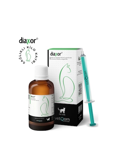 Vetqom Diaxor Kedi Sağlıklı Kilo Kaybı Glukoz Seviyelerinin Düzenlenmesi 45 ML