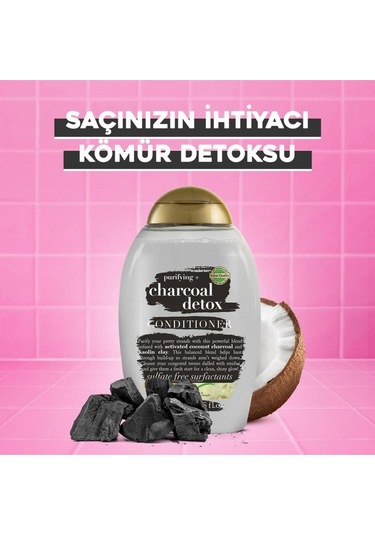 Organix Charcoal Detox Saç Kremi 385 ML