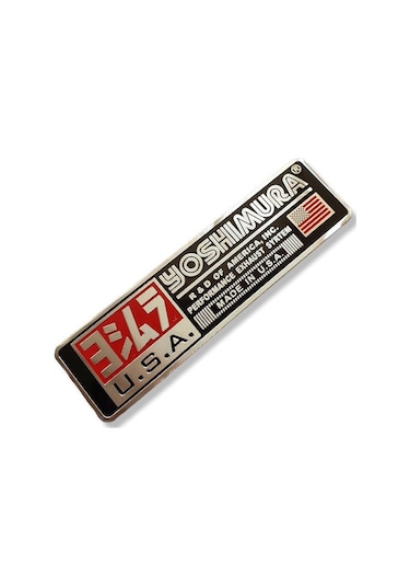 Motosiklet Egsoz Sticker Yanmaz Metal Yoshımura Etiket Krom
