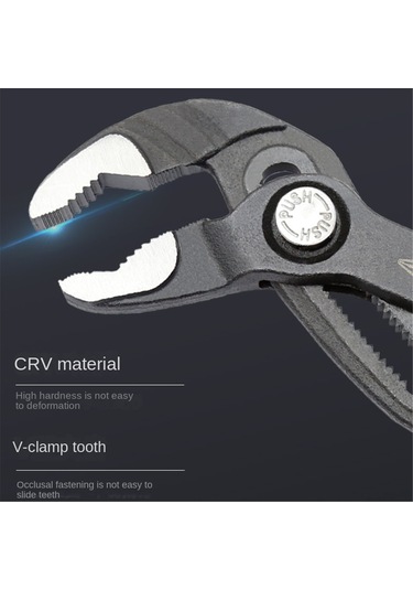 Symbee Suha 7 İnç Krom Vanadyum Çelik Su Pompa Tıkacı, 19 Seviye Ayarlanabilir, Dar Kafa Tasarımı, Çok Amaçlı Su Tesisatı Somun Boru Tıkacı