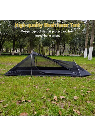 Yifomall Tek Kişilik Ultra Hafif Alüminyum Direkli 4 Mevsim Su Geçirmez Moskit Önleyici Doğa Kamp Tente Özel Zemin Bezi Çok Renkli