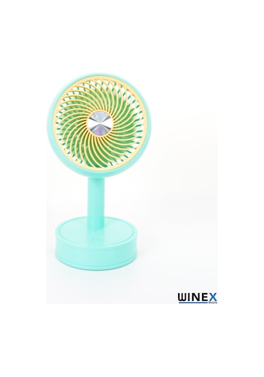 Winex Mini Taşınabilir Portatif Fan 3 Kademeli Vantilatör Mavi