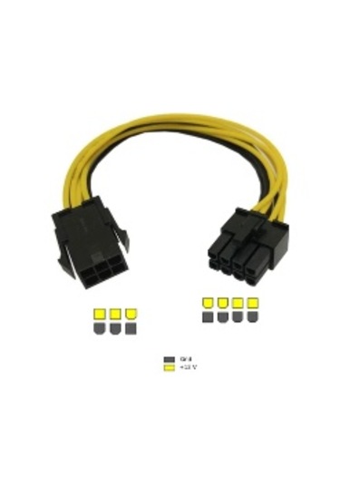 6 Pin 8 Pin Çevirici Kablo 6 Pin 8 Pin Ekran Kartı Dönüştürücü