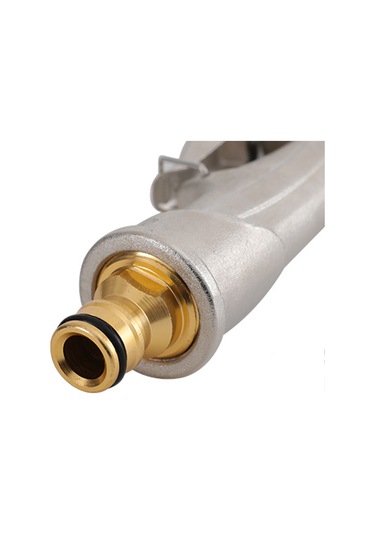 Singree Dayanıklı Metal Bahçe Hortumu Nozulu - Yüksek Basınçlı, Ayarlanabilir Su Püskürtme Gümüş