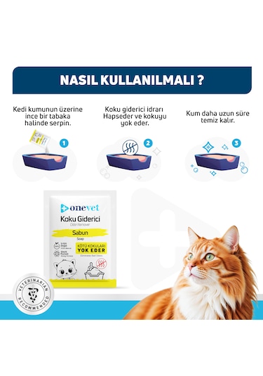 Onevet Kedi Koku Giderici Sabun Kokulu 25 Gr. 15 Adet Oc201b15