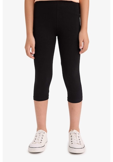 DeFacto Kız Çocuk Midi Tayt B5656A825SMBK81 Siyah