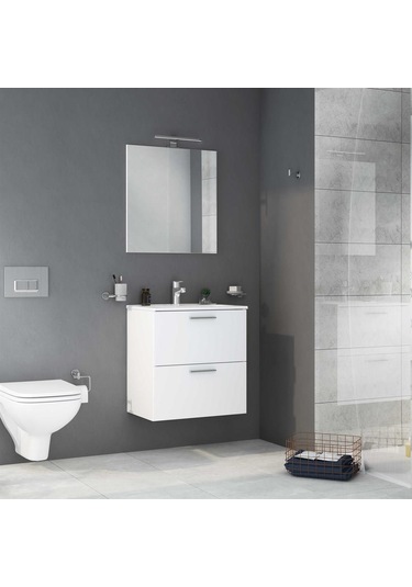 Vitra Mia Banyo Dolabı Seti 80 Cm Parlak Beyaz 75024 Beyaz