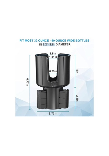 Maiyame Araç İçecek Tutucu Genişletici Adaptörü Ayarlanabilir Taban, 3.2-3.8 İnç Çaplı Suluklar İçin, Silikon Mat Ve Kalın Yastıklar, 2 Adet