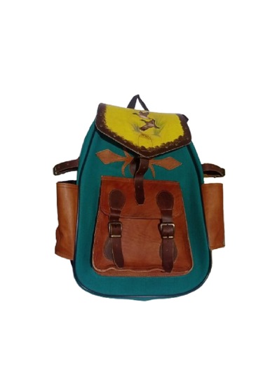 Türkhunter Deri Outdoor Kanvas Dağcı Çanta